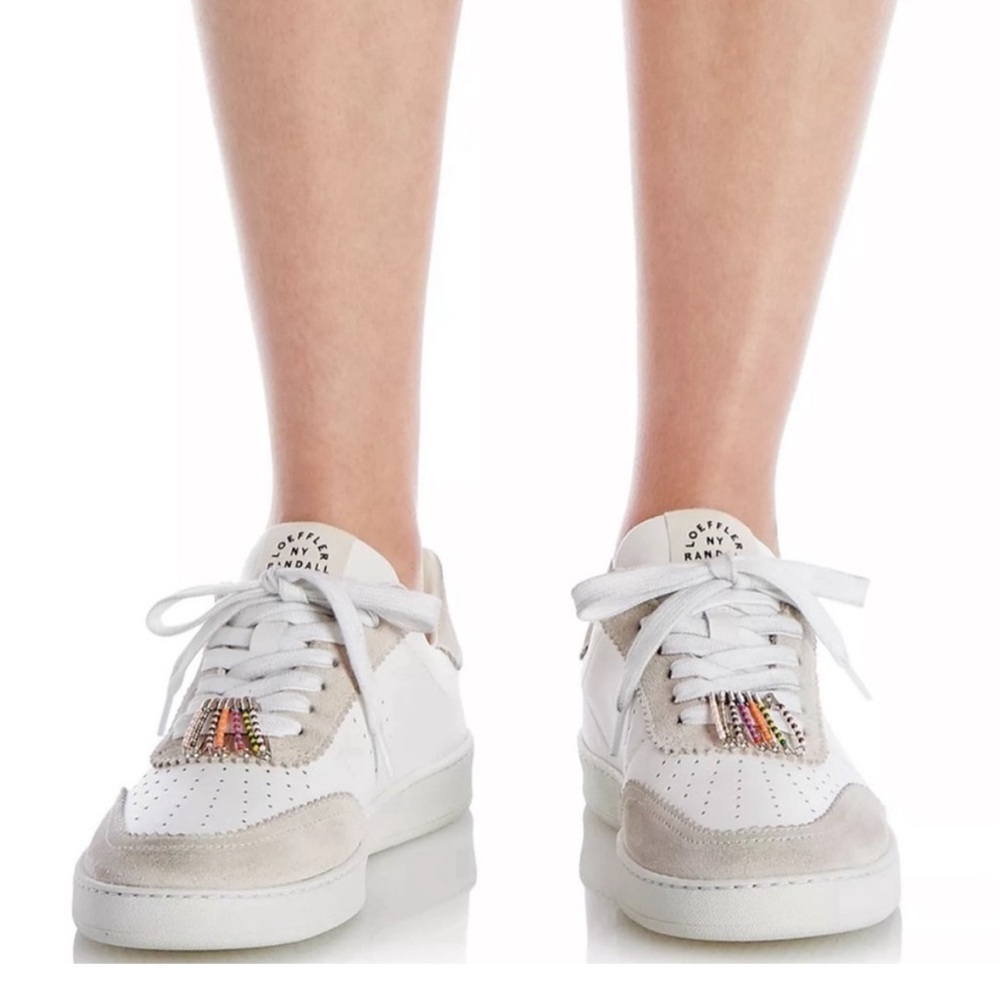 Loeffler Randall Keeley sneakers. Gently worn. Size 7. Missing one beaded pin.